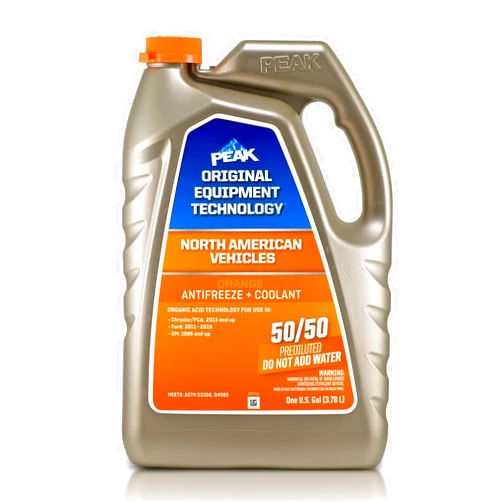 PEAK OET Extended Life Orange 50/50 Prediluted Antifreeze/Coolant for North American Vehicles, 1 Gal.