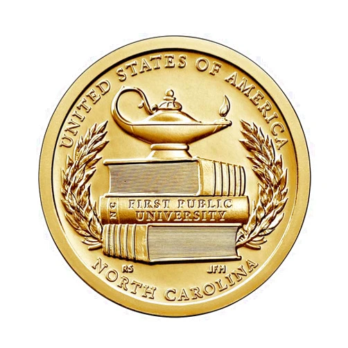 2021 P, D American Innovation North Carolina - First Public University $1 Coin - P and D 2 Coin Set Dollar US Mint Uncirculated
