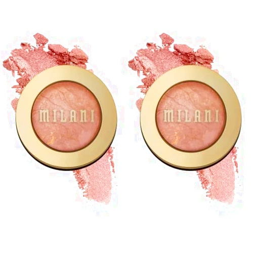 Milani Baked Blush - Berry Amore (0.12 Ounce) Cruelty-Free Powder Blush - Shape, Contour & Highlight Face for a Shimmery or Matte Finish (Pack of 2)