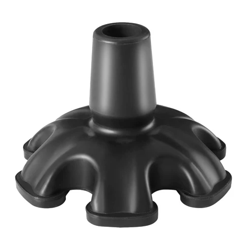 Generic 3/4-inch Self-Standing Rubber Cane Tip - Quad Walking Cane Tips with 6 Support Feet, Heavy Duty Rubber Cane Tip Base for Walking Folding Canes, 6-Point Cane Tip Foot Pads, 6 Prong Cane Tips