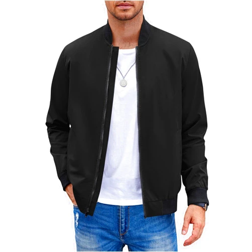 COOFANDY Men Bomber Jacket Lightweight Windbreaker Jackets Casual Softshell Flight Fashion Winter Fall Coat with Pocket