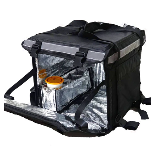 Packir PK-64B: Big Pizza Delivery Backpack, Food Bag, Side+Top Loading, Zipper Closure, 16