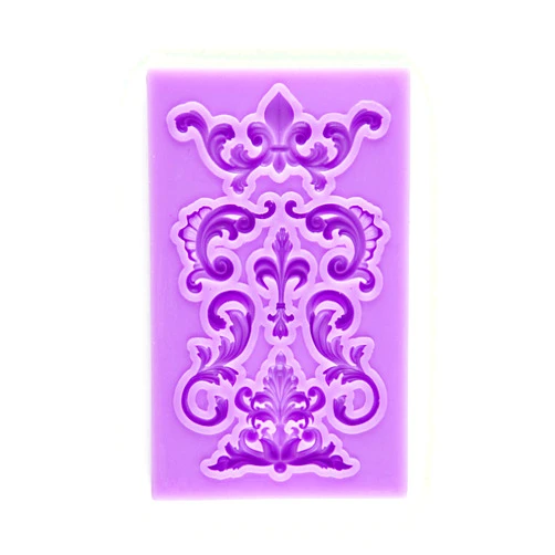 Tasty Molds Small Baroque Vintage Curlicues Scroll Fondant Silicone Mold High Definition Quality Cupcake DIY Birthday Topper Cake Border Decoration Party Tool for Sugarcraft, Polymer Clay, Crafting
