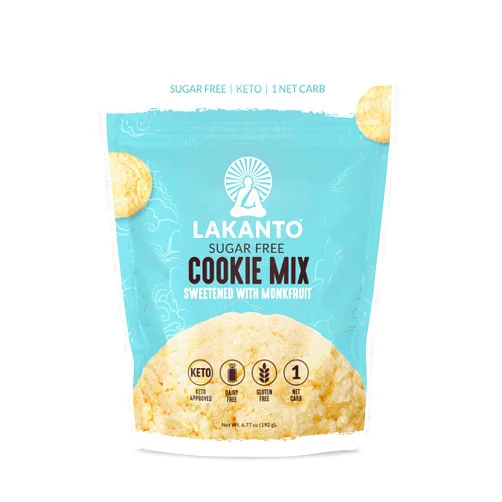 Lakanto Sugar Free Cookie Mix - Monk Fruit Sweetener, 1g Net Carb, Gluten Free, Dairy Free, Keto Diet Friendly, Delicious Snack, Almond Flour, Baking Mix (12 Servings)