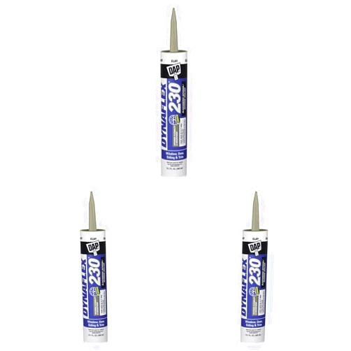 DAP 18416 Dynaflex 230 Premium Elastomeric Sealant, 10.1-Ounce, Clay, 10 Ounce (Pack of 3)