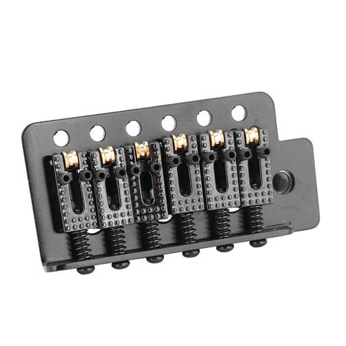 Fafeims Guitar Tremolo Bridge,Guitar Vibrato Bridge with Roller Single Locking Bridge Tailpiece Tremolo System Accessory for Guitar Replacement. (Black)
