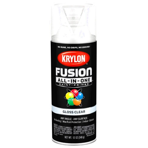 Krylon K02705007 Fusion All-In-One Spray Paint for Indoor/Outdoor Use, Gloss Clear