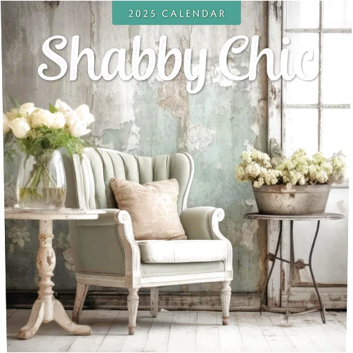 Red Robin Publishing Red Robin 2025 Shabby Chic Monthly Wall Calendar | 12