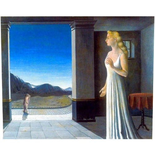 Orjdjz Wxkbl Famous Paul Delvaux Posters Surreal Wall Art Paul Delvaux Prints Paul Delvaux Canvas Painting For Home Wall Decor Picture 50x70cmx1 No Frame