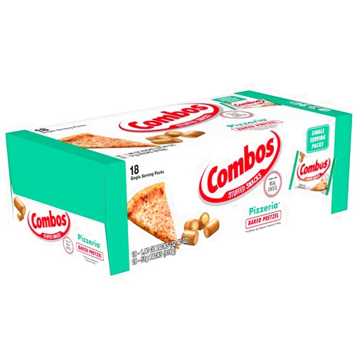 COMBOS Pizzeria Pretzel Baked Snacks, 1.8 Ounce (Pack of 18)