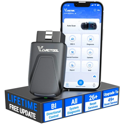 VDIAGTOOL OBD2 Scanner Diagnostic Tool VDIAGTOOL D200, Wireless Bidirectional Scan Tool-Lifetime Free Updates, 26 Resets (Unlockable 49+), Full System Car Code Reader OBD2 Scanner Bluetooth for iOS & Android