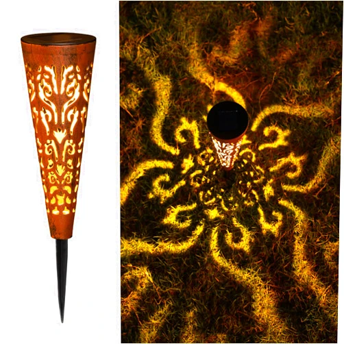 Go2garden 6Pcs Garden Solar Lights Outdoor Stakes Decorative Lighting for Yard, Pathway, Patio Decor Lawn Ornament (Red Copper)