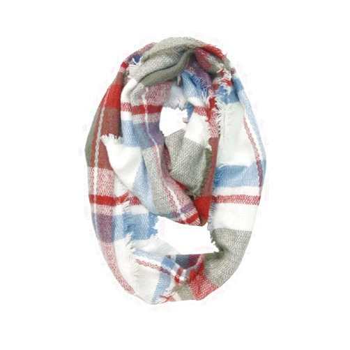 Vxsvxm Women's Plaid Print Infinity Scarf