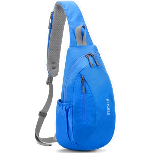 Peicees Sling Bags Men Women Shoulder Backpack Small Cross Body Chest Sling Backpack, Blue
