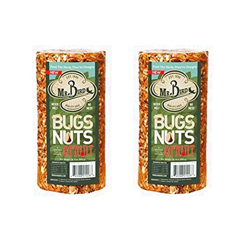 Mr. Bird 2-Pack of Mr. Bird's Bugs, Nuts, Fruit Small Wild Bird Seed Cylinder 24 oz.