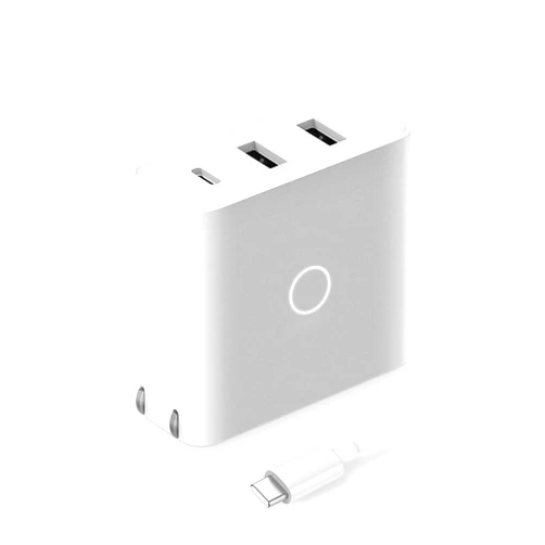ZMI zPower 3-Port Travel Charger with 25W PPS Support: 45W USB-C PD and 18W-Split Dual USB-A Wall Charger (White) [Note: This is Not a 45W PPS Charger for Galaxy Note10+]
