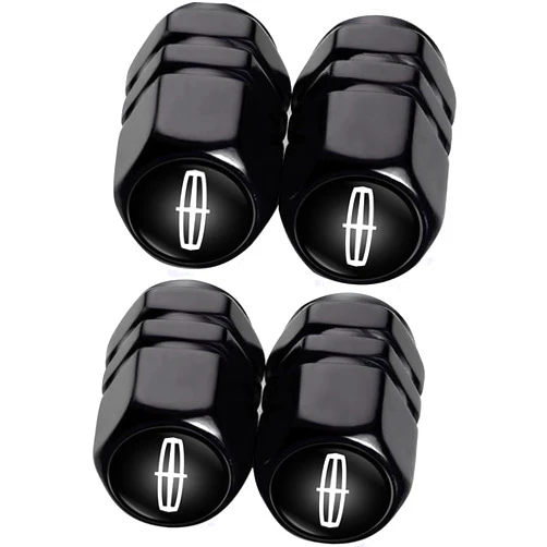 Daoquan Metal Auto Car Tire Valve Stem Caps Compatible with Lincoln MKS MKT MKX Navigator 2017-2019 Continental MKC MKZ All Models Wheel Cap, Air Valve Caps Styling Decoration Accessories 4pcs