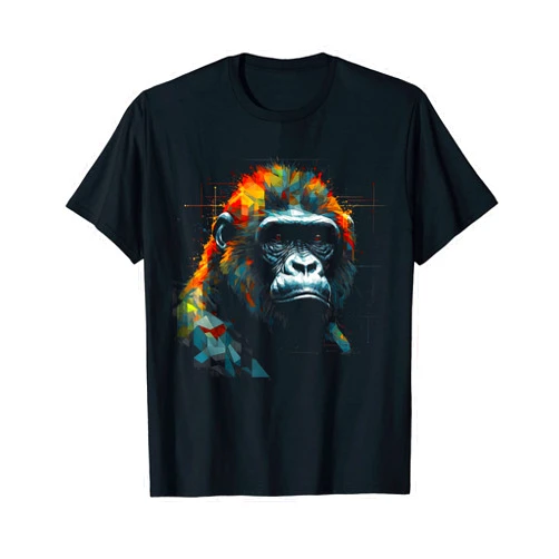 @n!mal Gorilla Artwork Colourful Animal Monkey Zoo Gorilla T-Shirt