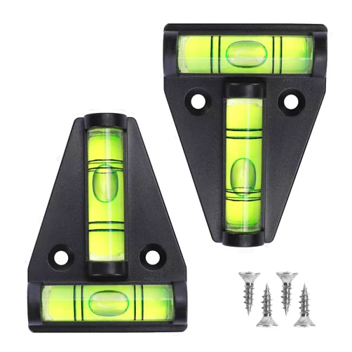KIBSTA RV Level Bubble, T Type RV Accessories for Inside, Cross Check Bubble Level with Screws Mounting, Waterproof Camper Level Suitable for RV, Camper, Travel Trailer, Truck, Camera, Telescope 2Pack