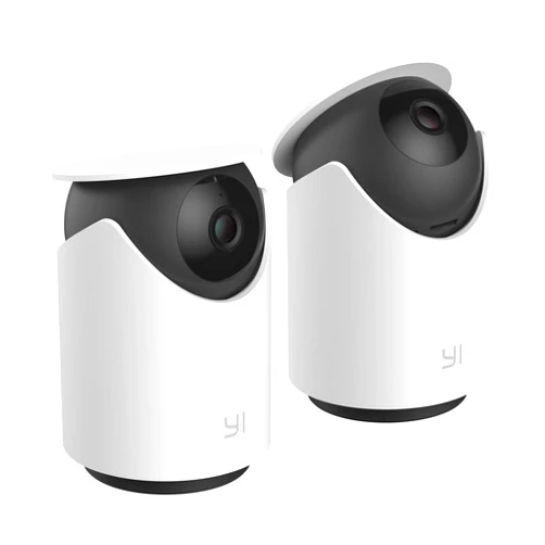 YI Pet Security Camera 2pc, 1080p 360-degree Smart Indoor Dog Cat Dome IP Cam with Night Vision, 2-Way Audio, Motion Detection, Phone App, Compatible with Alexa and Google