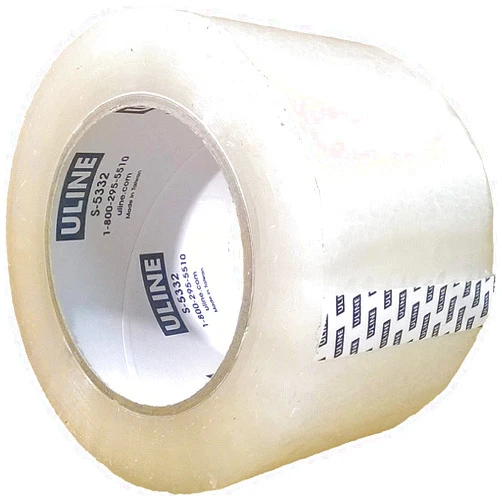 ULINE Packing Tape, 3 Inch X 110 Yard 2.6 Mil Crystal Clear Industrial Plus Tape by Uline, Pack of 4