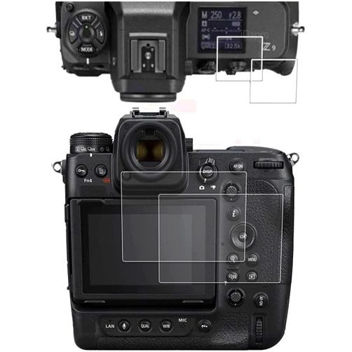CamRebel LCD Screen Protector Cover for Nik. Z9 with hot shoe cover and Microfiber cloth