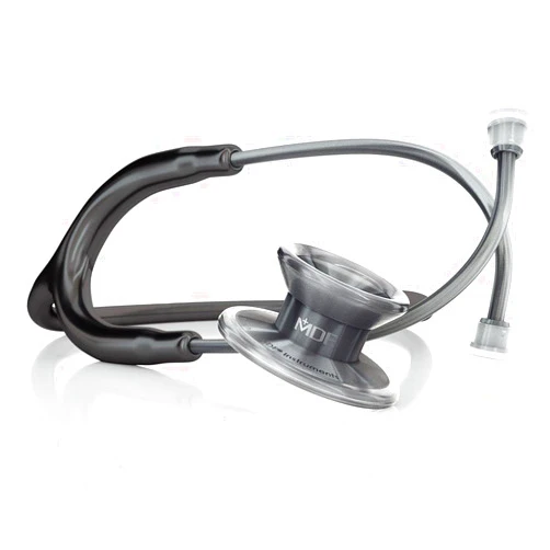 MDF Instruments MD One Epoch Lightweight Titanium Stethoscope, Adult, Free-Parts-for-Life, Black Tube, Metalika Chestpiece-Headset, MDF777TMT11