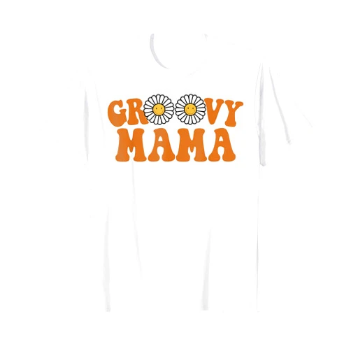 Groovy Birthday party | Pregnancy Reveal Gifts Retro Groovy Mama Matching Family 1st Birthday Party T-Shirt