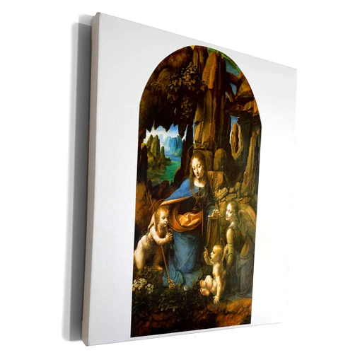 3dRose Museum Grade Canvas Wrap - Madonna of the Rocks by Leonardo da Vinci 1483 BLN Leonardo da Vinci Collection