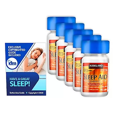 Idea Shop USA Kirkland Signature - Nighttime Sleep Aid, 25 mg, 96 Ct (5 Pack) Bundle with Exclusive 