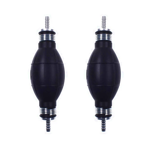 NAVARME 2Pcs Bulb Type Rubber Fuel Transfer Vacuum Fuel Line One Way Fuel Valve Fuel Pump Line Hose Hand Primer Gasoline Petrol Diesel Pump For Marine Boat 6mm 9001080A (1/4)