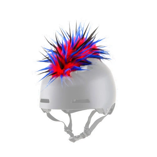 Parawild Iguana Helmet Accessories w/Sticky Hook & Loop Fastener Adhesive (Helmet not Included), Fun Helmet Mohawk/Cover for Snowboarding, Skiing, Biking, Cycling, Skating for Kids and Adults