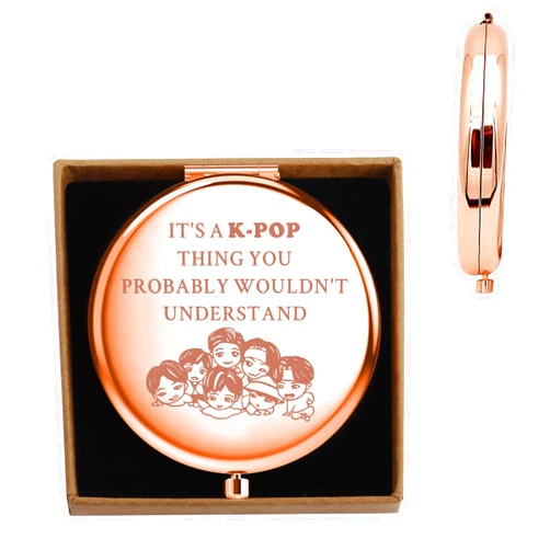 CMNIM Bangtan Boys Merchandise Gift Kpop Compact Mirror Kpop Gift It's a K-Pop Thing Korean Music Gift for Bangtan Army Fans (Bangtan Army Fans Mirror)