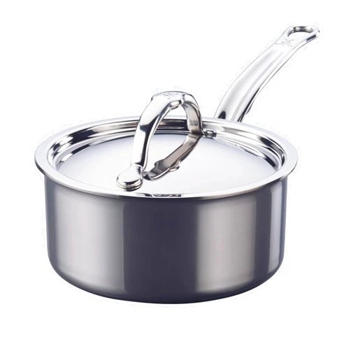 Hestan - NanoBond Collection - Titanium Stainless Steel 1.5-Quart Sauce Pan with Lid - Toxin, PFAS, & Chemical Free Clean Cookware, Induction Cooktop Compatible