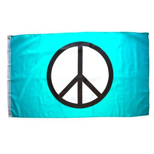 High Supply 3x5 Foot Peace Flag with Double Stitched Edges, 100% Polyester Fabric, and Two Brass Grommets, Peace Sign Flag 3x5 Hippie Flag Peace Symbol Flag