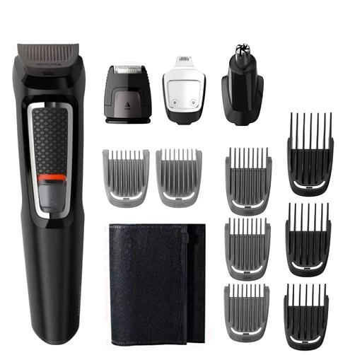 PHILIPS Norelco MG3910/40 Multigroom All-in-One Face and Hair Trimmer Series 3000, 15 attachments
