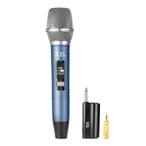 XZL Professional Wireless Microphone, Rechargeable UHF Microphone with 1/4