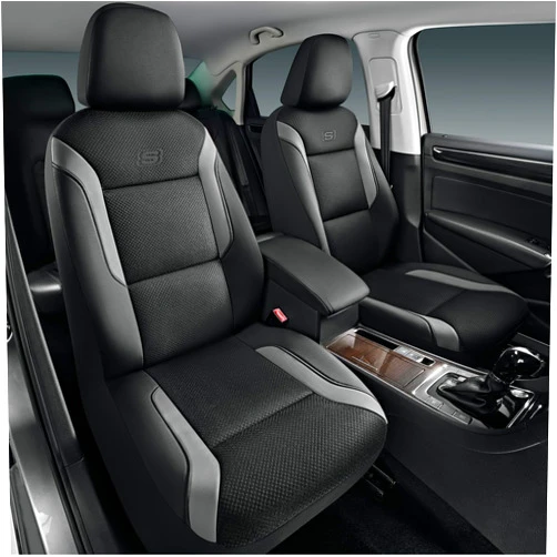 Skechers Memory Foam Car Seat Covers, Air Cool Mesh Thick Seat Covers, Gray Two Front Car Seat Protector, Airbag Compatible, Automotive Comfort & Protection for Most Cars, Van,Trucks, SUV,Grey