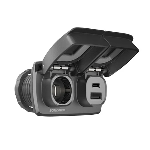Scanstrut Flip Pro Duo - USB-A & USB-C w/12V Power Socket