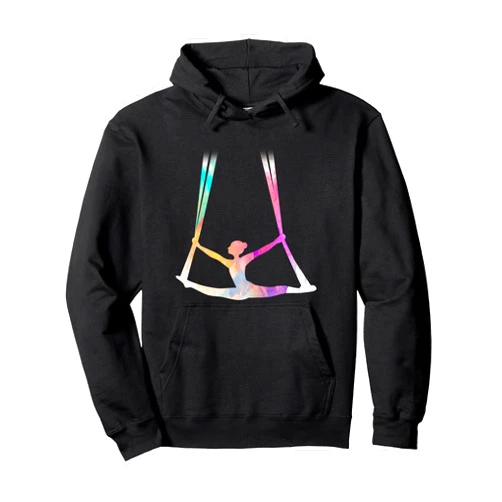 Aerial Circus Performer Tee Gift Aerial Silks Circus Yoga Pullover Hoodie