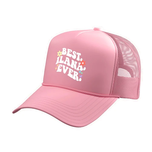 Personalized Name Mothers Day outfit For Women Retro Groovy Best Ilana Ever First Name Mother's Day Girl Trucker Hat with Adjustable Mesh Back
