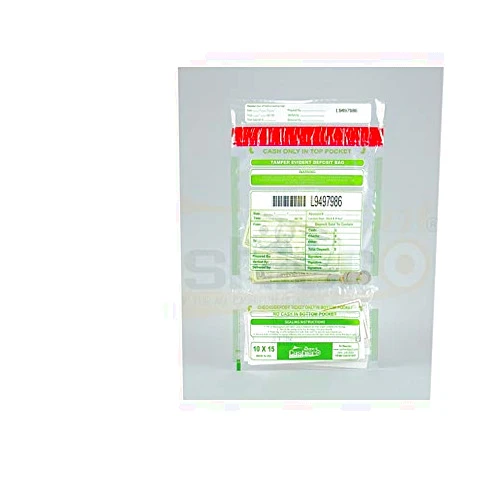 CASHIER DEPOT YOUR ONE STOP SHOP FOR ALL CASHIER'S NEEDS 500 Cashier Depot Tamper Evident Deposit Bags, 10