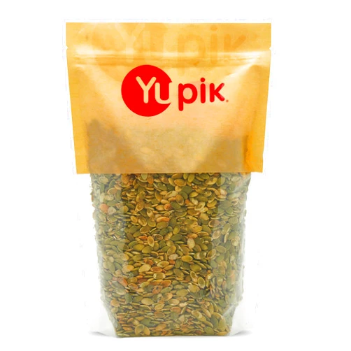 Yupik Dry Roasted Pumpkin Seeds, No Shell, 2.2 lb, Gluten-Free, GMO-Free, Kosher, Shelled Pepitas, Unsalted, Oil-Free, Plant-Based Protein, Source of Fiber, Healthy Snacks, Ideal for Baking & Topping