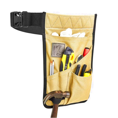 BatlFrist Garden Tool Pouch, Batlfrist 5-Pocket Single Side Tool Belt Pouch/Work Apron,Unisex Utility Belt Apron for Gardening Gifts, Florists, Woodwork, DIY,Adjustable Waist Belt fit 45