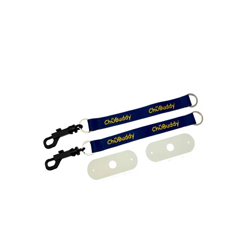 CHU-BUDDY chubuddy Chewy Holders Set of 2-2 Navy Sublimated Tether-Bracelets and 2 Natural Straps