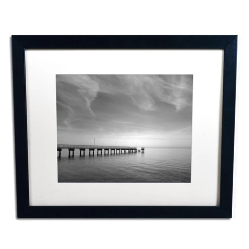 Trademark Fine Art MFG0016-B1620MF End of The Pier by PIPA Fine Art, White Matte, Black Frame 16x20-Inch, 16x20