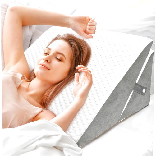 COOLBEBE Bed Wedge Pillow for Sleeping, Adjustable Folding Wedge Pillow for Snoring and After Surgery - 9 & 11 Inch, Elevated Triangle Pillow for Back Pain Relief, Acid Reflux, Leg Support