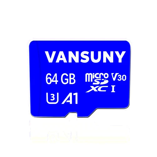 Vansuny Micro SD Card 64GB microSDXC Memory Card with SD Adapter A1 App Performance V30 4K Video Recording C10 U3 Micro SD for Phone, Security Camera, Dash Cam, Action Camera