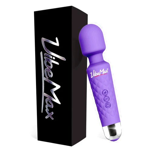 VibeMax Rechargeable Personal Massager - Powerful Multi Speed Vibration - Whisper Quiet - Waterproof - for Muscle Tension Relief in Neck, Back, Shoulders, Legs and Feet - Purple