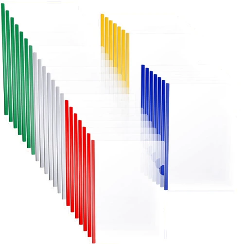 Mimorou 100 Pcs Clear Report Covers with Sliding Bar 50 Sheet Capacity Presentation Binder Transparent Resume Folder with 5 Colors Slider Bars Plastic Report Folder for File Report Paper School Office